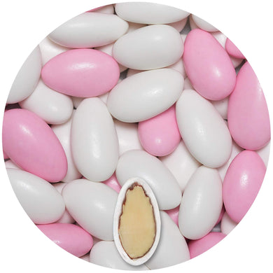 PINK & WHITE ALMONDS 55G